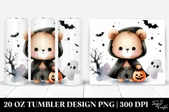 Spooky Baby Bear in Halloween PNG Product Image 1