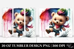 Cute Baby Bear Umbrella Tumbler Product Image 1