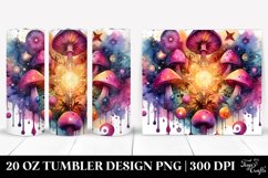 Watercolor Magical Celestial Mushroom Clipart Product Image 1