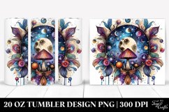 Watercolor Magical Celestial Mushroom Clipart Product Image 1