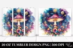 Vibrant Celestial Mushroom 20 Oz Tumbler Product Image 1