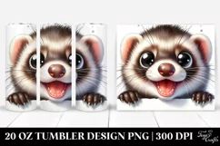 Cute Crazy Funny Ferret | 20 Oz Tumbler Product Image 1