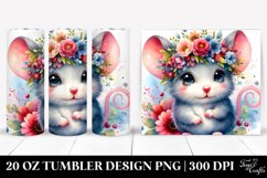 Cute Baby Mouse Playing with Cool Haircut | 20 oz Tumbler Product Image 1