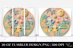 Colorful Monkey Christmas Clipart, High-Res 20 Oz Tumbler Product Image 1