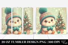 Retro Baby Peacock with Christmas Tree 20 Oz Tumbler Product Image 1