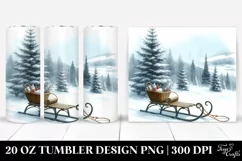 Washed Watercolor Sled 20 Oz Tumbler Product Image 1