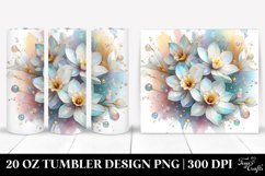 Abstract Pastel Narcissus in Material. 20 Oz Tumbler Design Product Image 1