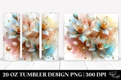 Abstract Pastel Narcissus in Material. 20 Oz Tumbler Design Product Image 1
