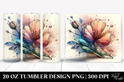 Abstract 3D Wooden Stained Sweet Pea | 20 oz Tumbler Product Image 1