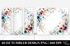 Colorful Wild Flowers Horizontal Frame | 20 oz Tumbler Product Image 1