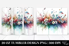 Colorful Wild Flowers Horizontal Frame | 20 oz Tumbler Product Image 1