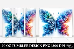 Vibrant Ice Butterfly | 20 oz Tumbler Product Image 1