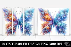 Vibrant Ice Butterfly | 20 oz Tumbler Product Image 1