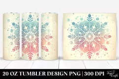 Retro Snowflake Watercolor | 20 oz Tumbler Product Image 1