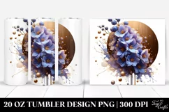 Abstract Glossy Delphinium | 20 oz Tumbler Product Image 1