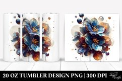 Abstract Glossy Delphinium | 20 oz Tumbler Product Image 1