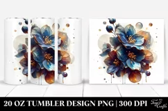 Abstract Glossy Delphinium | 20 oz Tumbler Product Image 1