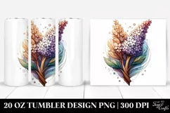 Abstract Lilac Metallic | 20 oz Tumbler Product Image 1