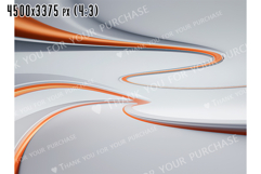 Curved Lines Form an Abstract White and Orange Background Product Image 2