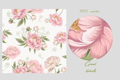 Pink peony vector patterns Product Image 3