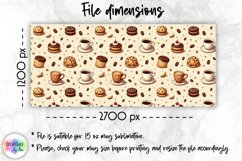 Coffee Lover Mug Wrap Sublimation, Coffee and Cookies Patter Product Image 2