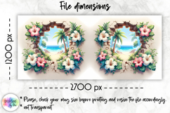 3D Tropical Sunset Beach Mug Wraps, Summer Mug Prints Product Image 2