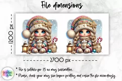 Christmas Coffee Mug Wrap, Christmas Baby Gnome, Cute Doll Product Image 2