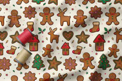 Christmas Gingerbread and Cocoa Seamless Patterns Product Image 2