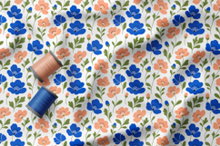 Scandinavian Folk Floral Seamless Patterns, Nordic Flowers Product Image 2