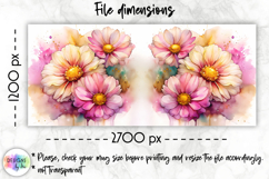 Alcohol Ink Floral Mug Wrap | Spring Flowers Mug Print Product Image 2