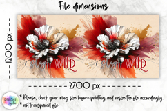 Bold Floral Mug Wraps PNG, Motivational Mug Designs Product Image 2