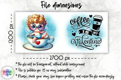 Funny Cupid Mug Wrap, Valentine&#039;s Day Mug Wrap Design Product Image 2