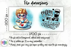 Funny Cupid Mug Wrap, Valentine's Day Mug Wrap Design Product Image 2
