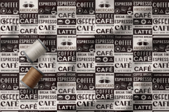Coffee Lover Seamless Pattern, Coffeehouse Typography Product Image 2