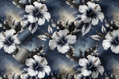 Hibiscus Seamless Patterns, Artistic Floral Surface Design Product Image 3