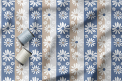 Daisies Seamless Patterns, Minimal Boho Floral Digital Paper Product Image 3