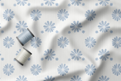 Blue Daisy Seamless Patterns, Boho Botanical Digital Paper Product Image 4