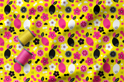 Vibrant Lemon Seamless Patterns, Neon Citrus Digital Paper Product Image 4