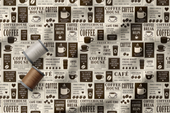 Coffee Lover Seamless Pattern, Coffeehouse Typography Product Image 4