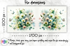 Lucky Clover St Patrick Mug Wrap, Watercolor Floral Shamrock Product Image 4