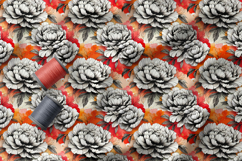 Artistic Ink Peonies Seamless Pattern Collection Product Image 4