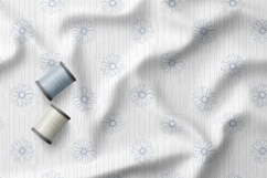 Blue Daisy Seamless Patterns, Boho Botanical Digital Paper Product Image 5