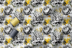 Artistic Ink Peonies Seamless Pattern Collection Product Image 5