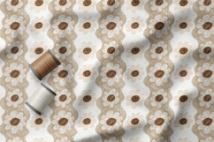 Terracotta Daisy Seamless Patterns, Boho Floral Neutral PNG Product Image 5