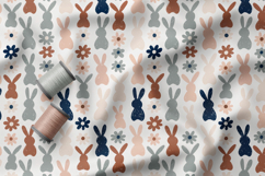 Playful Easter Bunny Seamless Patterns, Easter Digital Paper Product Image 5