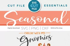 3 Pumpkin Spice gnomes with vintage truck - make cute shirts, tote bags, or other autumn accessories with this cute gnome graphic!