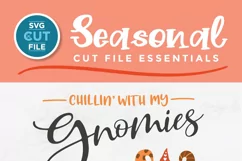 3 Pumpkin Spice gnomes with vintage truck - make cute shirts and tote bags with this cute gnome design, perfect for Cricut or Silhouette