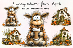 Quirky Autumn Farm Clipart PNG Product Image 1