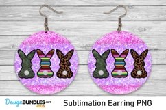 Sublimation Easter Rabbit Earrings - Easter Bunnies Product Image 1