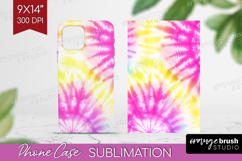 Rainbow Tie Dye Phone Case PNG - Summer Case PNG Sublimation Product Image 1